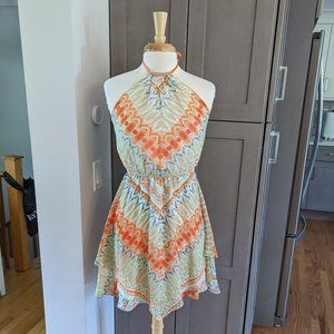 BEBE Flowing Halter Dress - 6P